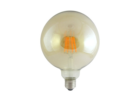 Dekoračná LED žiarovka FILAMENT Trixline G-125, 10W E27 GOLD