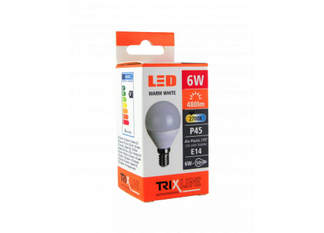 LED žiarovka BC TR 6W E14 P45 teplá biela