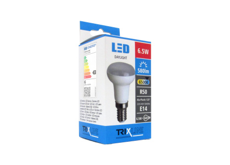 LED žiarovka TRIXLINE 6,5W E14 R50 studená biela