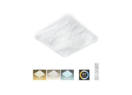 LED stropné svietidlo TR-609S - NERIS 36W 3420lm 43x43cm CCT + ovládač Trixline