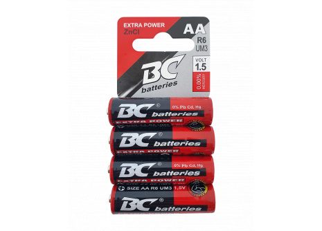 Zinkochloridová 1,5 tužková batéria BCR6/4P