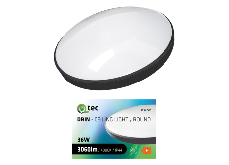 Led svietidlo QTEC Q-237CP 36W 4000K ø45cm/kruhové čierne