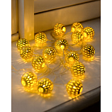 TR 308D Vianočná reťaz Marocké gule 20LED 3,35 m 2700K teplá biela Trixline