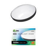 Led svietidlo QTEC Q-234CP 12W 4000K ø25cm/kruhové čierne