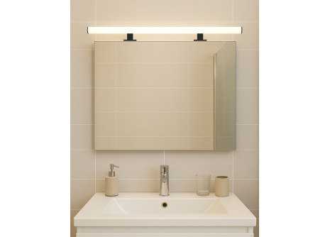 Q-321B LED 12W/1200lm/4000K zrkadlové svetlo 80cm - čierne QTEC