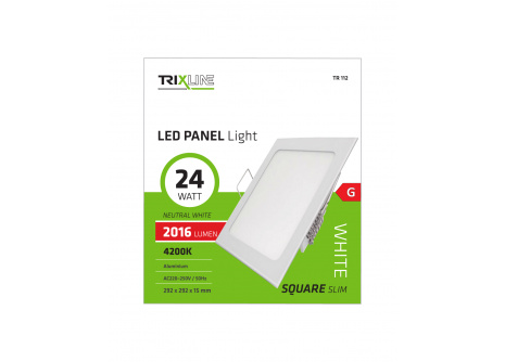 Podhľadové LED svietidlo TRIXLINE – štvorcové 24W neutrálna biela