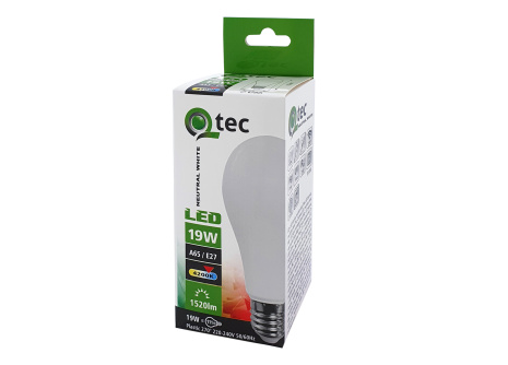 QTEC 19W LED E27 4200K A65