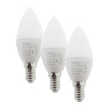 LED žiarovka Trixline 6W C35 E14 neutrálna biela 3 PACK