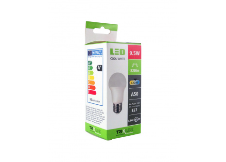 LED žiarovka TRIXLINE 9,5W E27 A50 neutrálna biela