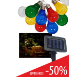 TR-590 Dekoratívne 10ks LED vonkajšia solárna reťaz 2m multicolor IP44 Trixline