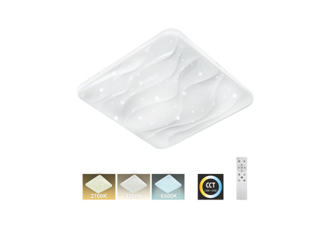 LED stropné svietidlo TR-610S - NERIS 60W 5700lm 53x53cm CCT + ovládač Trixline