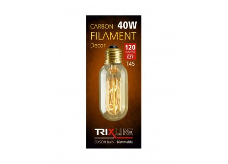 Dekoračná stmievateľná žiarovka Trixline 40W E27 (T45-SC13) 