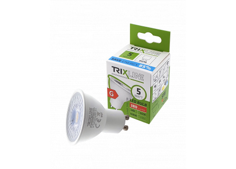 LED žiarovka Trixline 5W GU10 380lm neutrálna biela ALU+PLAST