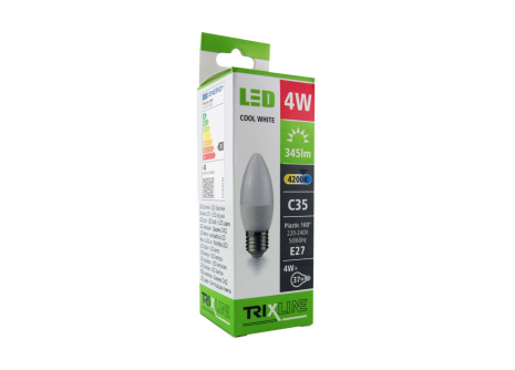 LED žiarovka BC TR 4W E27 C35 neutrálna biela