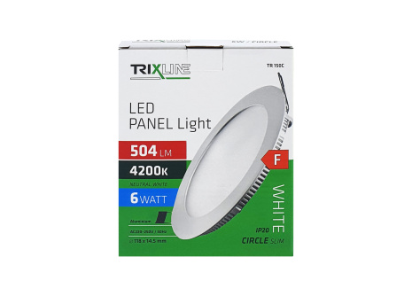 LED panel TRIXLINE TR 150C 6W, kruhový vestavný 4200K