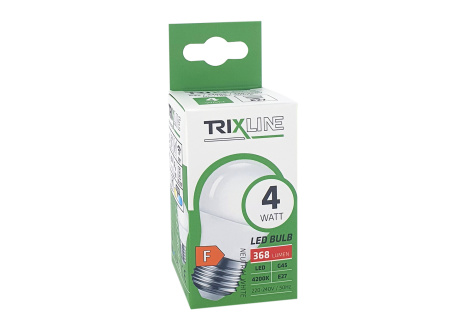 LED žiarovka Trixline 4W 368lm E27 G45 neutrálna biela