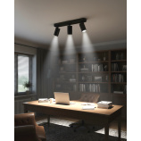 Q-04AD Stropné bodové svetlo 3xGU10 čierne QTEC