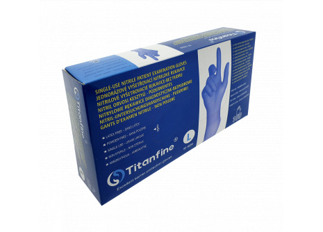 Jednorázové rukavice Titanfine TF-102N - nitril velikost L