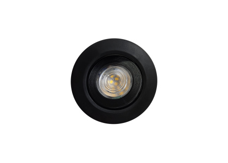 Q-13DL LED stropné svietidlo 5W - čierne, kruhové - QTEC