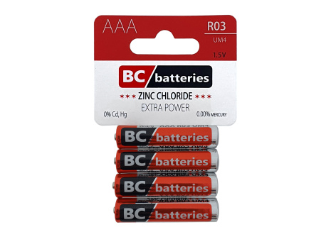 BC R03 Extra power Zinkochloridová AAA/ 4ks BLISTR