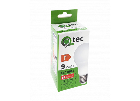 LED žiarovka Qtec 9W A60 E27 4200K