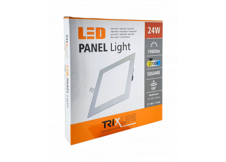 Podhľadové LED svietidlo TRIXLINE – 24W štvorcové teplá biela