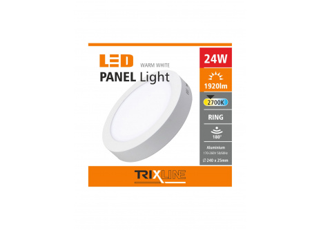Podhľadové LED svietidlo TRIXLINE – prisadené 24W teplá biela