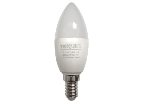 LED žiarovka Trixline 8W 720lm E14 C35 teplá biela