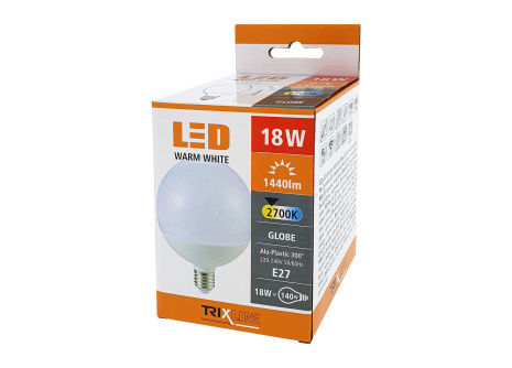LED žiarovka 18W G120 E27 teplá biela
