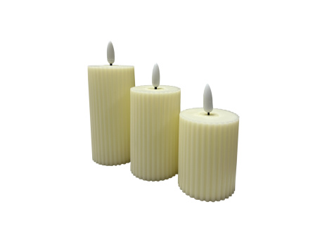 HD-141 LED svieca - vanilka 5,5x10cm HOME DECOR sada 3ks