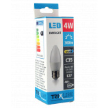 LED žiarovka BC TR 4W E27 C35 studená biela
