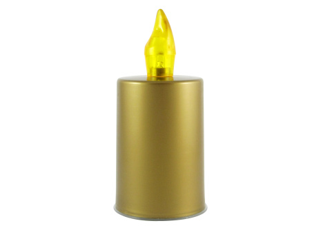 Náhrobná LED sviečka zlatá sv.- žltý plamienok LED BC LUX 177