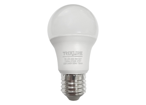 LED žiarovka 8W 720lm E27 A50 teplá biela Trixline