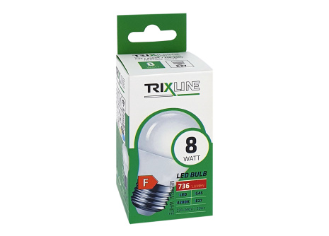 LED žiarovka Trixline 8W 736lm E27 G45 neutrálna biela