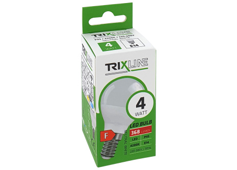 LED žiarovka Trixline 4W 368lm E14 P45 neutrálna biela