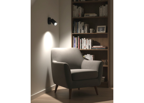 Q-02AD Stropné bodové svetlo 1xGU10 čierne QTEC