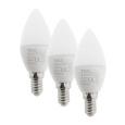 LED žiarovka Trixline 6W C35 E14 studená biela 3 PACK