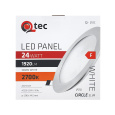 LED panel Qtec Q-210C 24W, kruhový vstavaný 2700K