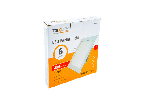 Podhľadové LED svietidlo TRIXLINE – štvorcové 6W teplá biela