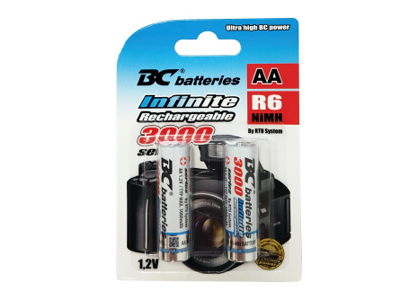 Nabíjacia ceruzková AA batéria R6 3000 1,2V BC Batteries