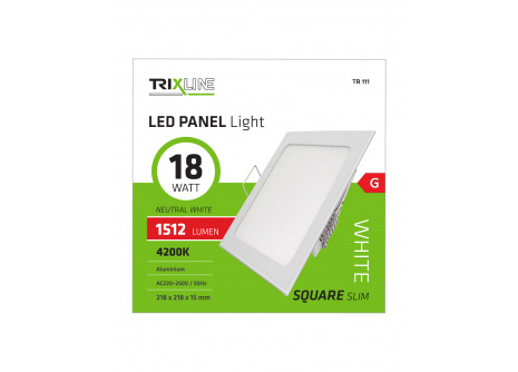 Podhľadové LED svietidlo TRIXLINE – štvorcové 18W neutrálna biela