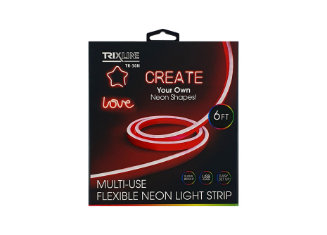 TR-30N Flexibilný NEONOVÝ LED pásik - červený 1,8m na USB Trixline