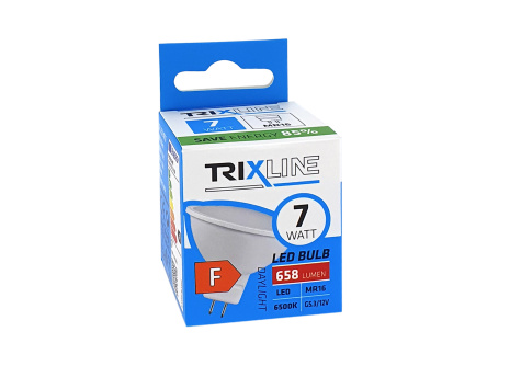 LED žiarovka Trixline 7W 658lm MR16 studená biela