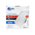 LED panel Qtec Q-227S 9W, štvorcové vstavané 6500K