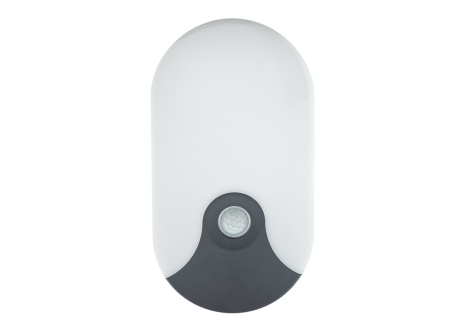 Q-181AD LED 18W/1440lm/4000K nástenné, senzorové, oválne svetlo - šedé QTEC