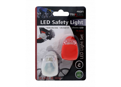 Súprava bezpečnostných LED svetiel na bicykel TRIXLINE TR A214