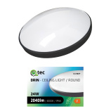 Led svietidlo QTEC Q-236CP 24W 4000K ø37cm/kruhové čierne