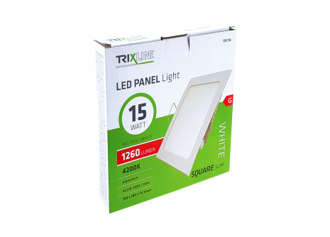 Podhľadové LED svietidlo TRIXLINE – štvorcové 15W neutrálna biela-0590