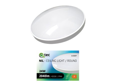 Led svietidlo QTEC Q-232CP 24W 4000K ø37cm/kruhové biele