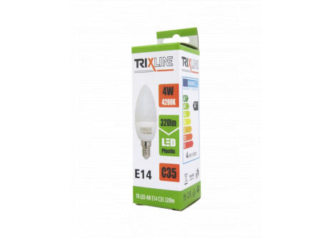 LED žiarovka BC TR 4W E14 C35 neutrálna biela